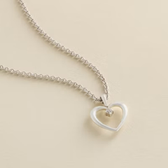 Heart with Diamond Pendant