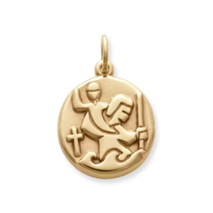 Round St. Christopher Medal Charm