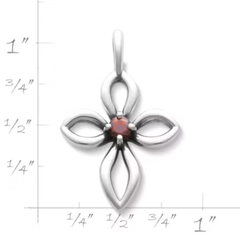 Avery Remembrance Birthstone Cross Pendant