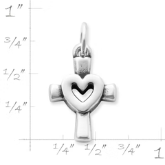 Centered in Love Cross Charm