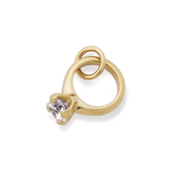 Engagement Ring Charm with Cubic Zirconia