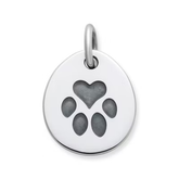 Heart Paw Pet Tag Charm