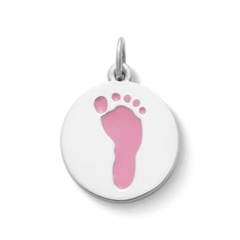 Enamel Footprint Charm