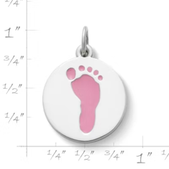 Enamel Footprint Charm