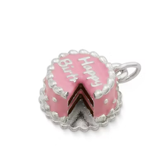 Enamel Birthday Cake Charm