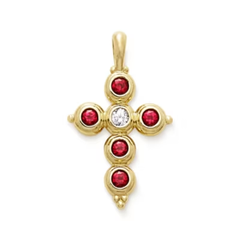 Antiquity Gemstone Cross Pendant