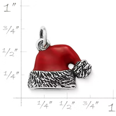 Enamel Santa Hat Charm