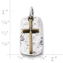 Engravable Tag and Cross Charm