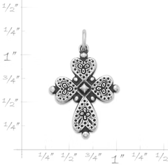 Heart's Devotion Cross Charm