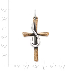 Fishers of Men Sculpted Cross Pendant