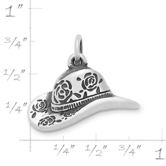 Floral Cowgirl Hat Charm