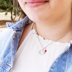 "My Love Will Never End" Heart Charm