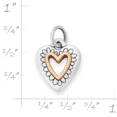 Petite Framed Heart Charm