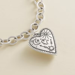 Western Sky Heart Charm