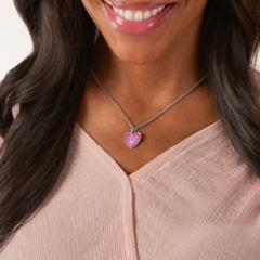 Enamel Radiant Heart Charm