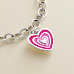 Enamel Radiant Heart Charm