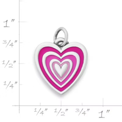 Enamel Radiant Heart Charm