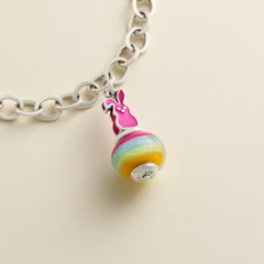 Enamel Sweet Bunny Art Glass Charm