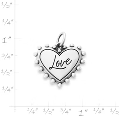 Beaded Heart Love Charm