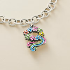 Enamel Floral Crown Charm