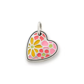 Enamel Groovy Heart Charm