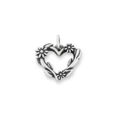 Flowering Vines Heart Charm