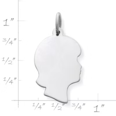 Girl Silhouette Charm