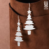 Merry Christmas Tree Dangle Earrings