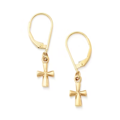 St. Teresa Cross Dangle Earrings