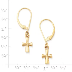 St. Teresa Cross Dangle Earrings