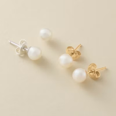 Round Gemstone Studs