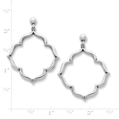 Venetian Frame Hoop Drop Earrings