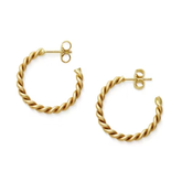 Medium Twisted Wire Hoops