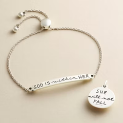 God is Within Her Slider Bracelet