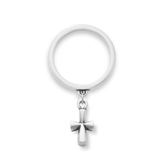 St. Teresa Cross Charm Dangle Ring