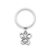 Small Spring Butterfly Charm Dangle Ring