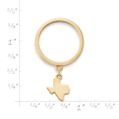 Texas Mini Charm Dangle Ring
