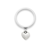 Mini Heart Charm Dangle Ring