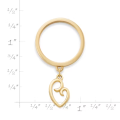Delicate Mother's Love Charm Dangle Ring