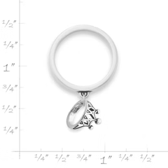 Tiny Tiara Charm Dangle Ring