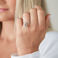 Gathered Hearts Charm Dangle Ring