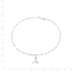 Small Script Initial Anklet