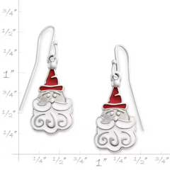 Enamel Santa Earrings