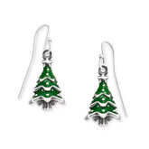 Enamel Christmas Tree Earrings
