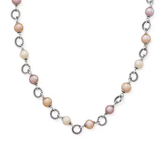 Twisted Wire Link Gemstone Necklace