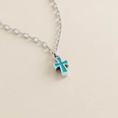 Enamel Petite Cross Necklace