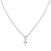 Paired Chains Cross Necklace