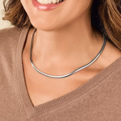 Rounded Herringbone Necklace