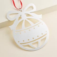 Christmas Bauble and Bow Ornament