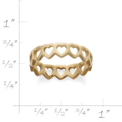 Tiny Hearts Ring